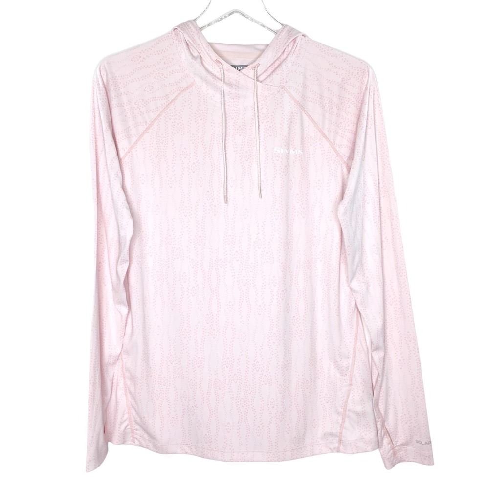 Simms Light Pink Hooded Performance Pullover